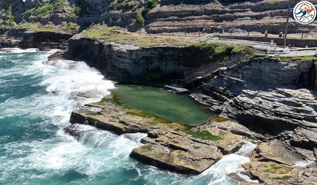 Bogey Hole Newcastle, situated on a natural rock platform