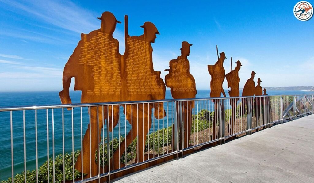 Anzac memorial walk links 6km coastal walk