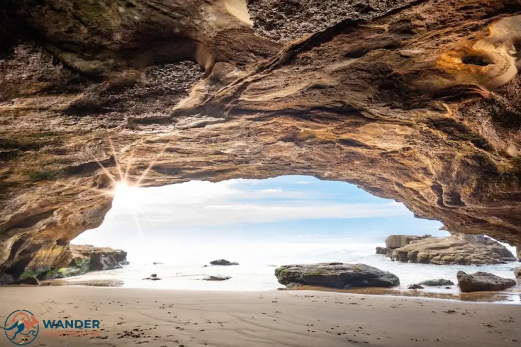 Rock arch at Blacksmiths Beach image