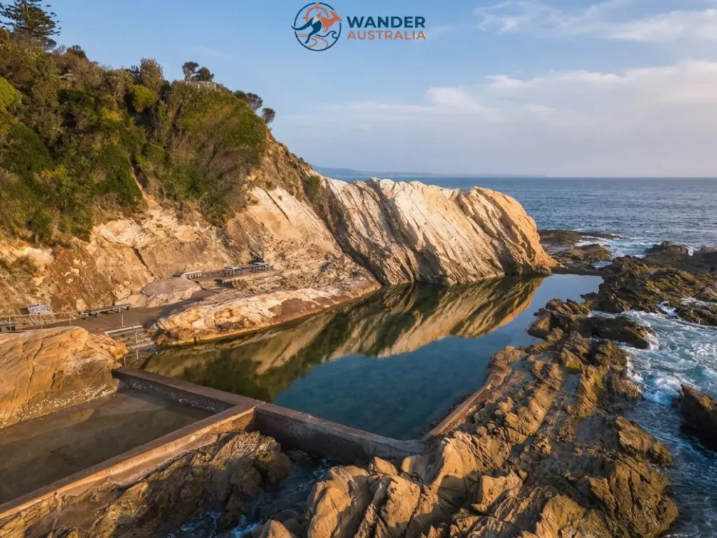 Blue Pool Bermagui and surrounding rock platform image