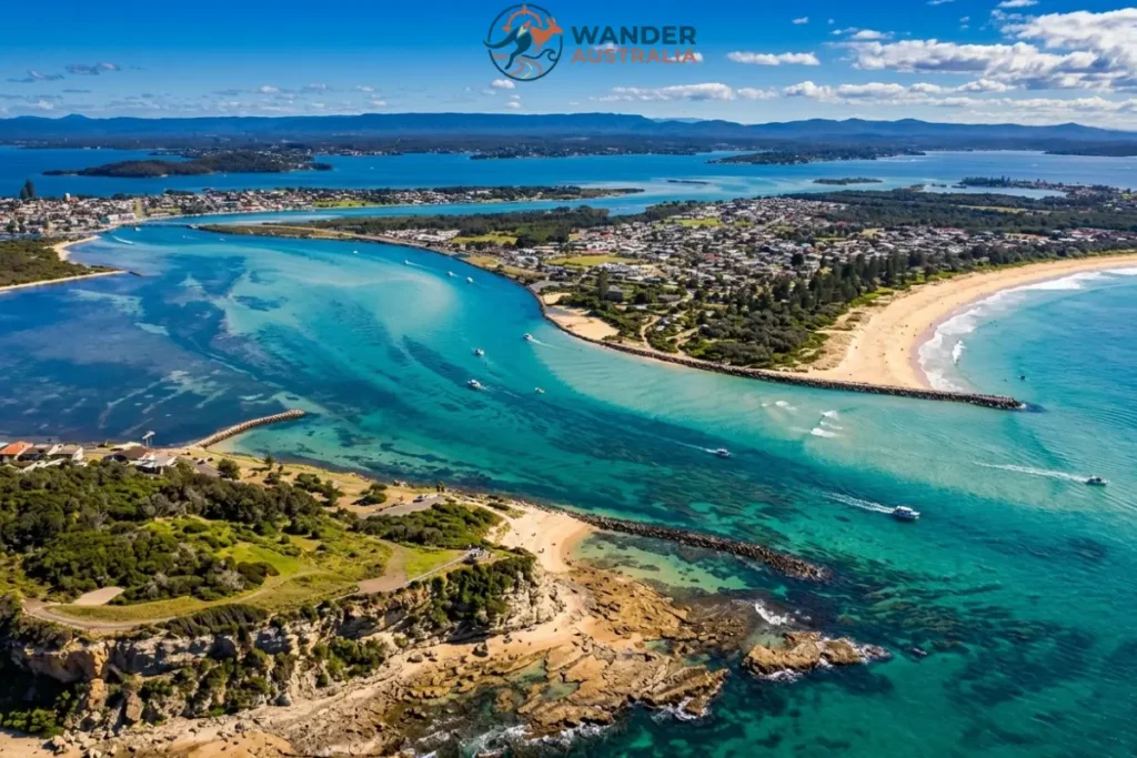 Aerial view of Marks Point on Lake Macquarie image