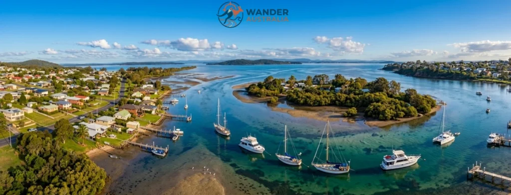 Aerial view of Lake Macquarie at Marks Point image