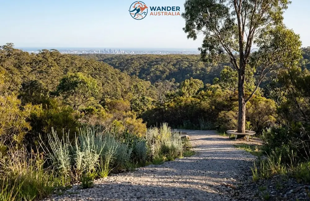 Mount Lofty Summit walking trail overlooking Adelaide