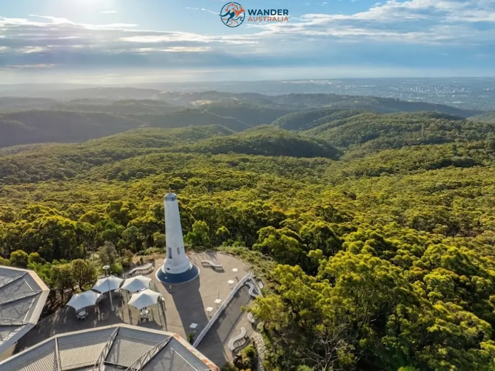 Mount Lofty Summit lookout with Adelaide Hills views