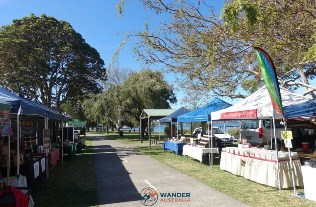 Stalls at Newcastle City Farmers Market, Broadmeadow NSW image