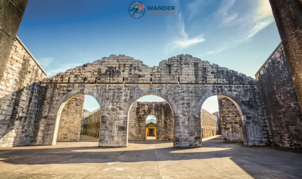 Stone archways inside the historic Trial Bay Gaol ruins image